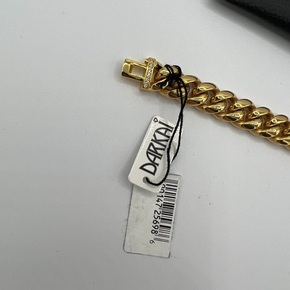 Darkai 18K Gold-Plated & Cubic Zirconia Cuban-Link Chain Bracelet - Picture 8 of 8